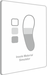 Simulator of insole material combinations